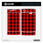 Houndstooth rojo y negro samsung captivate skin