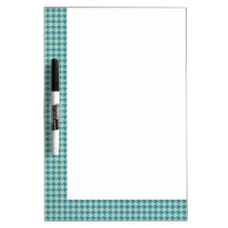 Houndstooth Seafoam and Teal dry erase boards