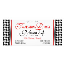 Houndstooth Thanksgiving Dinner Invitations
