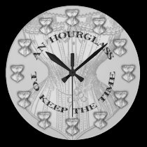 Hourglass Corset wall clocks