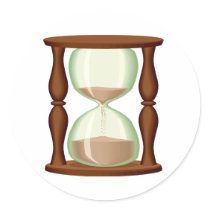 Hourglass Sands Round Sticker