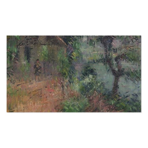 House at Beynac by Gustave Loiseau Business Card (back side)