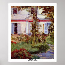 House At Rueil By Manet Edouard Print