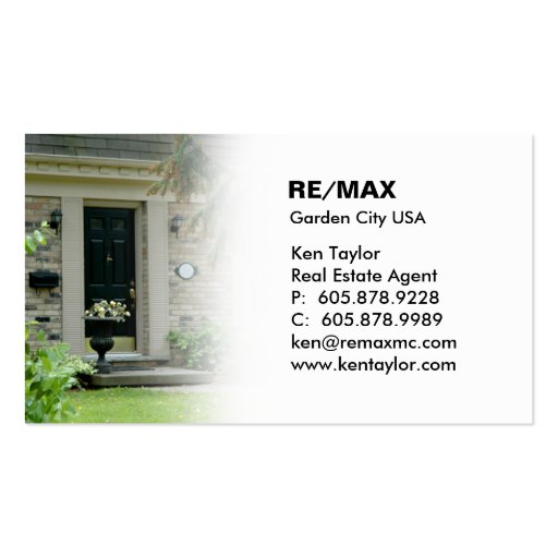 House Black Door Real Estate Business Card (front side)