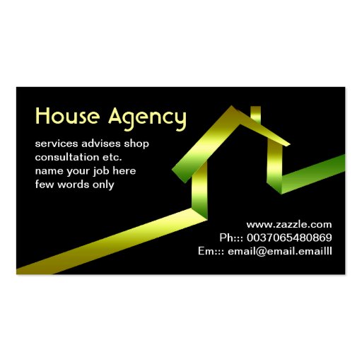 house business card