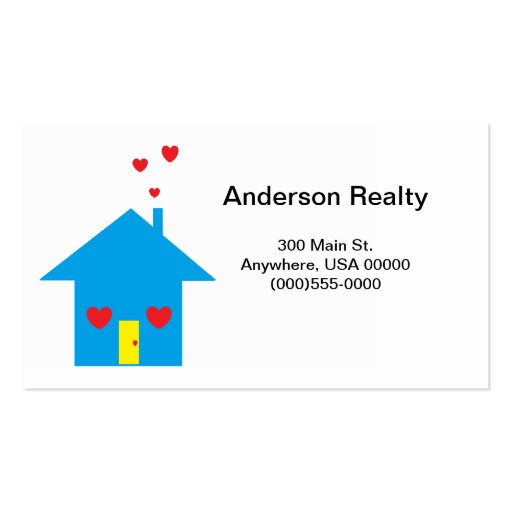 "House" Business Card (front side)