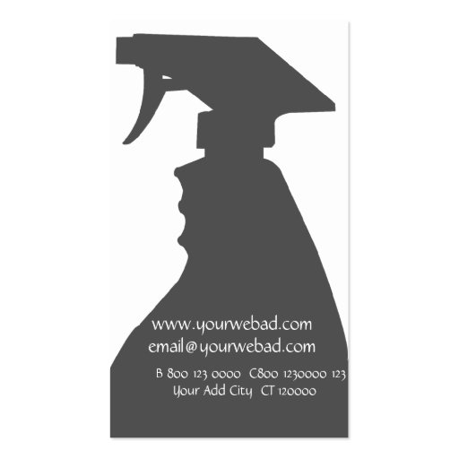 House Cleaning and Organizing Services Business Card Template (back side)