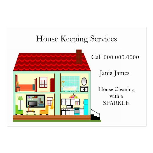 House Cleaning Business Card (front side)