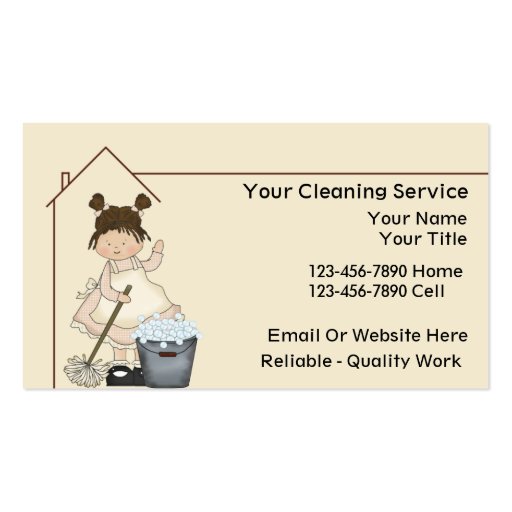 House Cleaning Business Cards