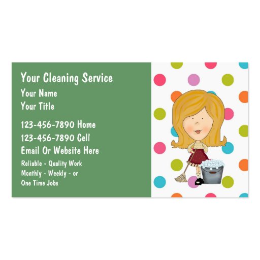 House Cleaning Business Cards