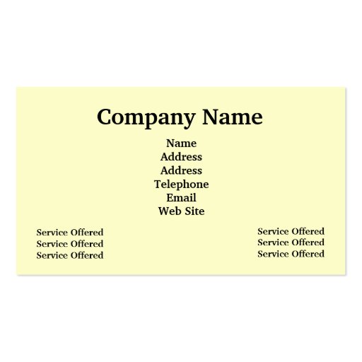 House Cleaning & Maid Services Business Card (back side)