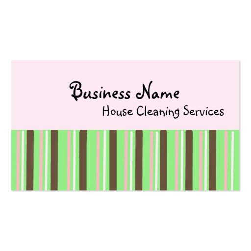 House Cleaning Services Business Card Templates