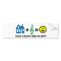 House Concerts bumper stickers by suzartstuff House Concerts bumper stickers