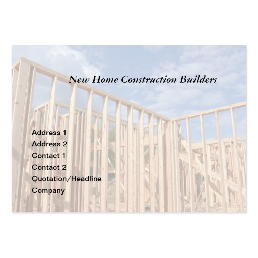 house construction business cards (front side)
