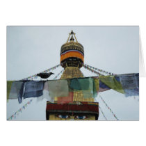 House Crow at Prayers Bodha Stupa, Nepal cards by Wonderlane House Crow at Prayers Bodha Stupa, Nepal cards