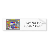 House-Democrats-Health-Plan, SAY NO TO OBAMA CARE bumper stickers