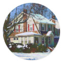 House Down the Street in Winter sticker