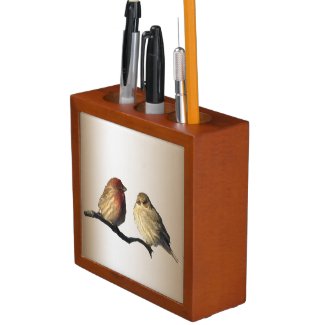 House Finches Pencil Holder