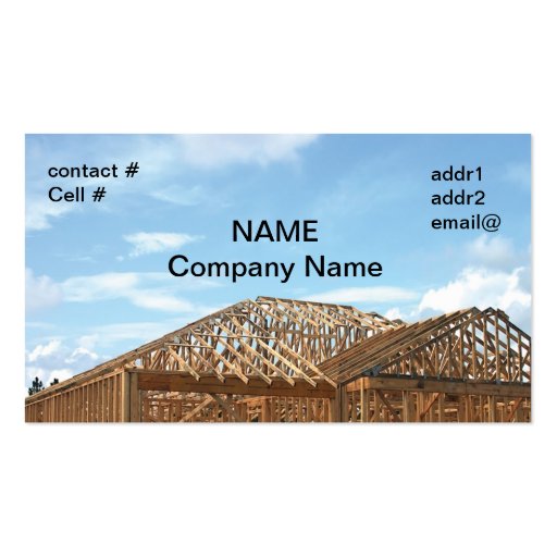 house framing business cards