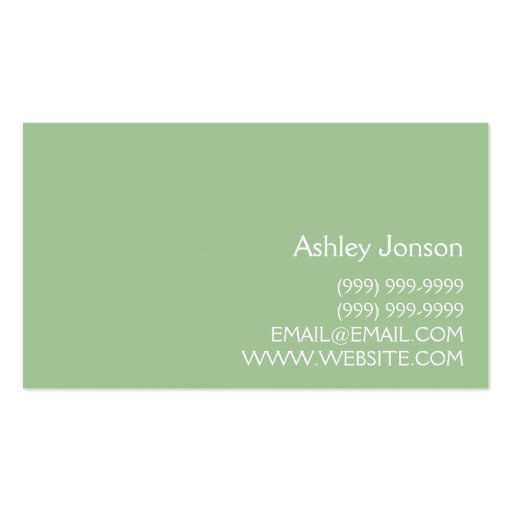 House Home Cleaning, Cleaners Business Card (back side)