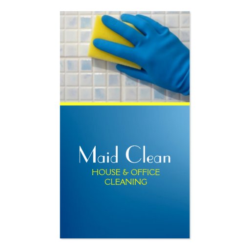 House Home Cleaning, Cleaners Business Card (front side)