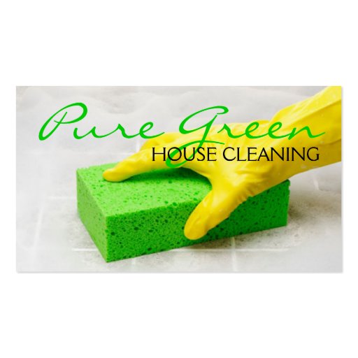 House Home Cleaning, Cleaners Business Card (front side)