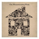 House Home Housewarming Moving Party Invitation