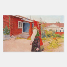House in Falun with Girl Sticker
