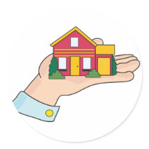House in Hand stickers by mariabellimages House in Hand stickers