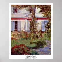 House In Rueil By Edouard Manet Poster