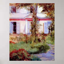House in Rueil, impressionist painting Posters
