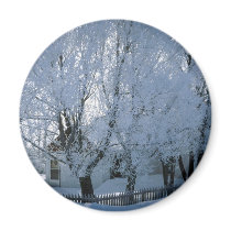 House in Winter magnets