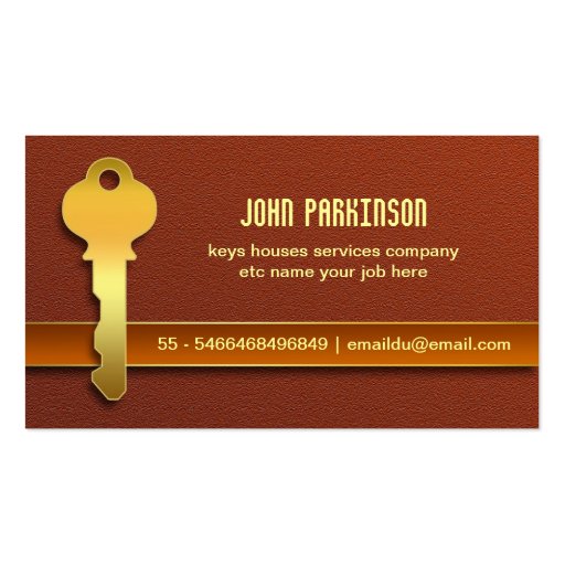 house key business card