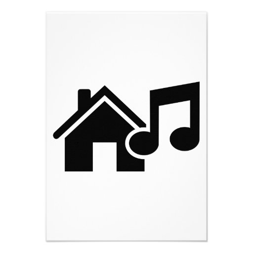 House music note custom invitations