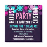 House Music Party Event Promotional Magnet