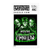 House of Monsters Postage Stamps