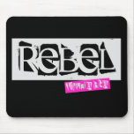 House of Rebeldom: Rebel with a Bra in Black Mouse mousepads