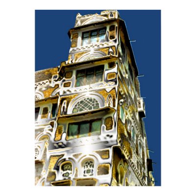 HOUSE OF SANA'A (YEMEN) PRINT by nefera