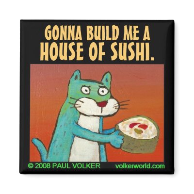 HOUSE OF SUSHI. $3.00 REFRIGERATOR MAGNETS by volkerworld