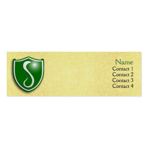 House of the Serpent Profile Card Business Card (front side)