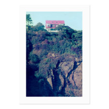 House on a Cliff - Bordered Business Cards
