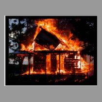 HOUSE ON FIRE postcards