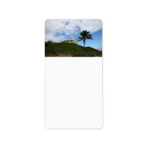 House on Hill with sky and palm tree in Florida Custom Address Labels