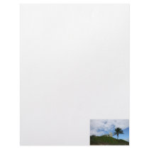 House on Hill with sky and palm tree in Florida Letterhead Template
