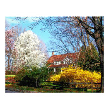 House on the Hill in Spring Personalized Invite