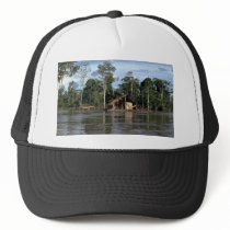 House on upper Amazon River, Peru Mesh Hat