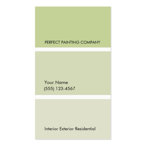 House Painter Business Card (front side)