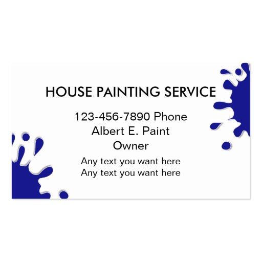 House Painter Business Cards Zazzle
