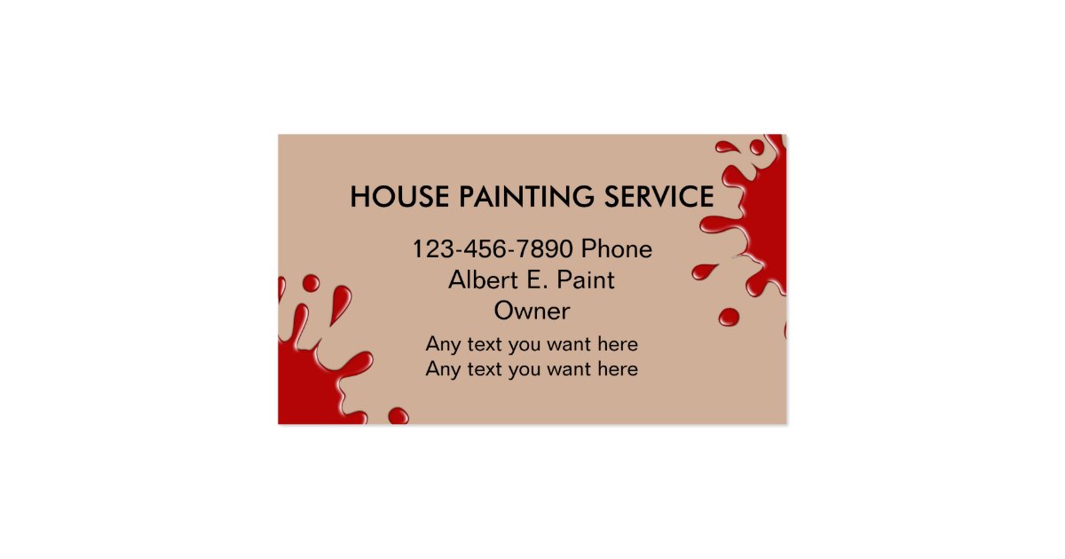 House Painter Business Cards Zazzle