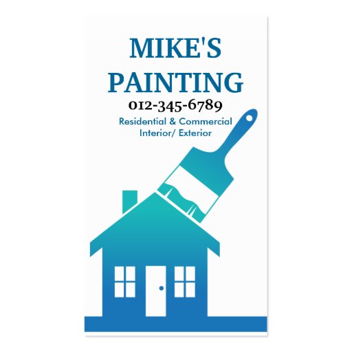 House Painter's Business Card (front side)